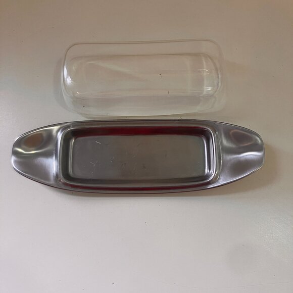 German WMF Cromargan Stainless Steel Double Jam/Condiment Set, Butter Dish -1970 - Picture 4 of 10